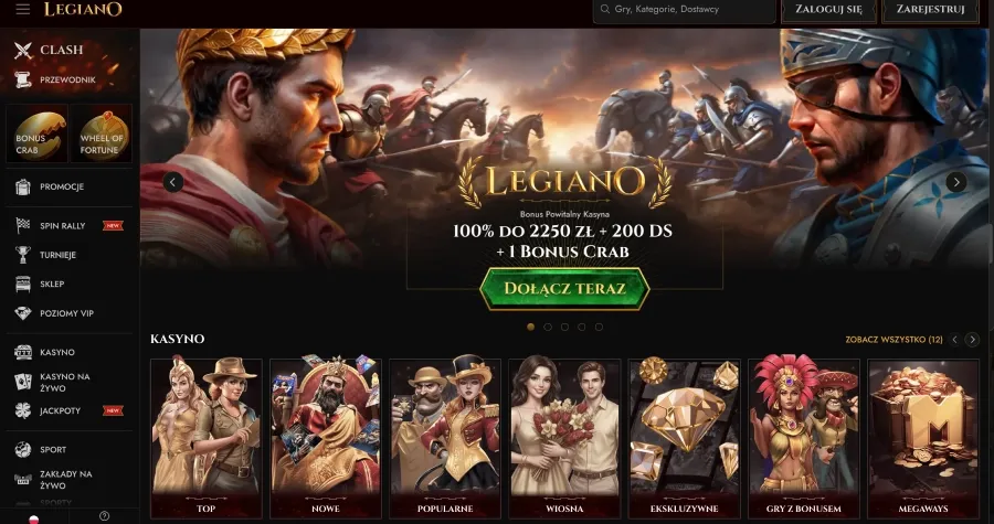 Strona główna kasyna Legiano